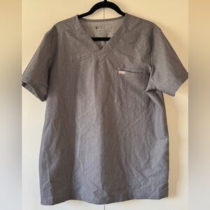 Figs Men's Technical Collection Charcoal Grey Scrub top